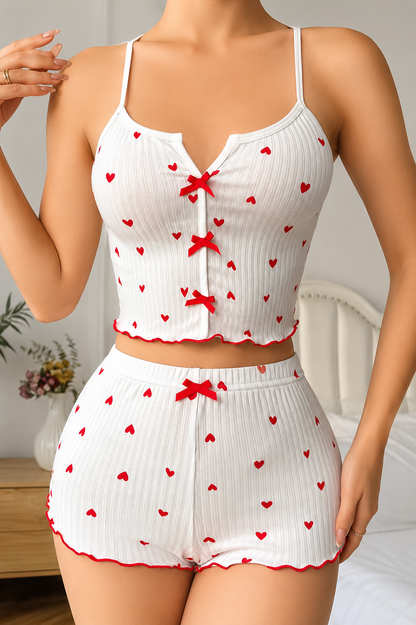Jelesa JLS-IT321 Kadın Şortlu İkili Takım Beyaz